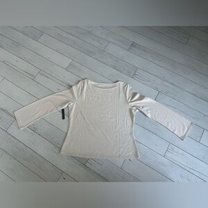 Tahari Cream Long Sleeve Women's Top
